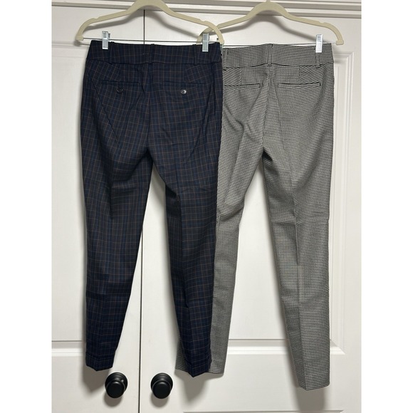 Ann Taylor Loft, Women's Marissa Straight Pants (2),Houndstooth & Blue Plaid, 00 - Picture 4 of 8